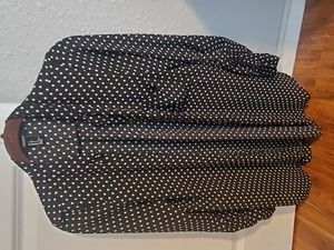 Express polka dot button up size small